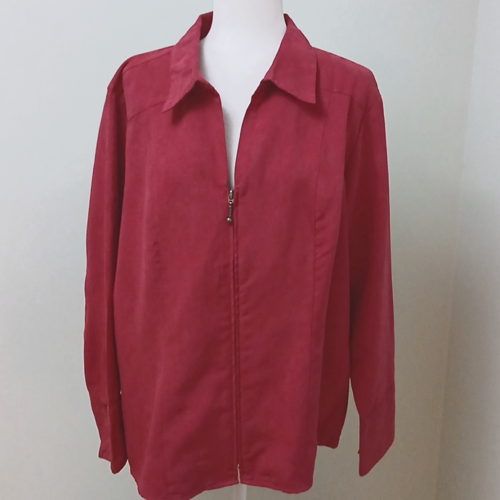 2/$15 Cato Zip Front Shacket NWT